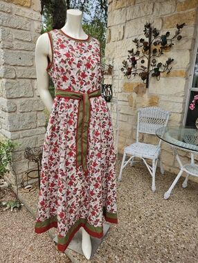 New W Tag Entro Daria Cotton Floral Maxi Dress Large